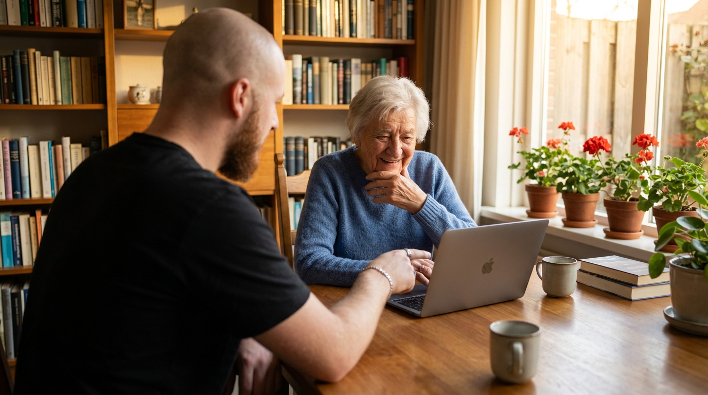 Computerhulp aan huis in Oss – vakman legt pc probleem uit aan klant, snel en persoonlijk